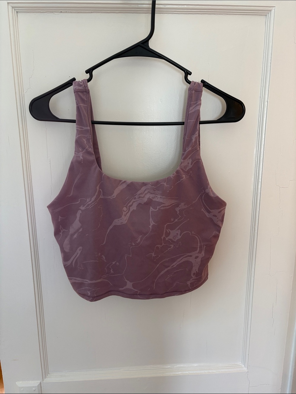 all in motion Mauve Marble Crop Tank Top